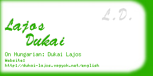 lajos dukai business card